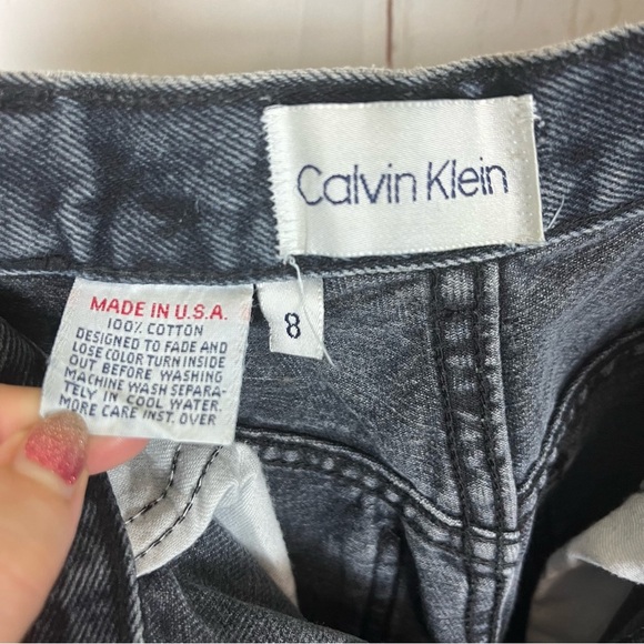 Vintage 90s Calvin Klein women’s jeans black size 8 - Picture 4 of 10
